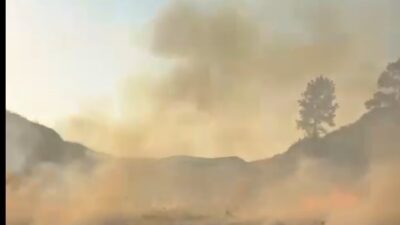 MUĞLA’NIN MARMARİS İLÇESİNDE BAHÇESİNDEKİ OTLARI YAKARAK TEMİZLİK YAPMAYA KALKAN BİR