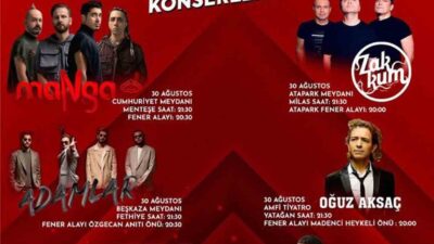 MUĞLA BÜYÜKŞEHİR BELEDİYESİ ZAFER BAYRAMI’NI KONSERLERLE KUTLAYACAK