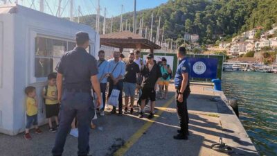 FETHİYE’DE ŞEHİR HATLARI YOLCU FERİBOTUNDA SAHİL GÜVENLİK, EMNİYET VE GÖÇ