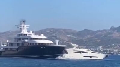 MUĞLA'NIN BODRUM İLÇESİ YALIKAVAK MAHALLESİ AÇIKLARINDA, MİLYON DOLARLIK MEGA YAT