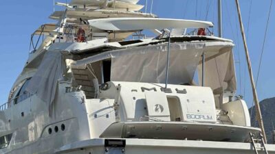 MUĞLA'NIN BODRUM İLÇESİ YALIKAVAK MAHALLESİ AÇIKLARINDA, MİLYON DOLARLIK YAT KAZASI