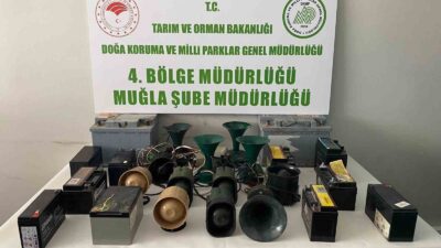 MUĞLA (İHA) – MUĞLA’DA YASA DIŞI AVLANMAYA YÖNELİK GERÇEKLEŞTİRİLEN DENETİMLERDE