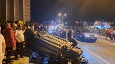 MUĞLA'NIN MENTEŞE İLÇESİ KÖTEKLİ MAHALLESİ'NDE YAŞANAN TRAFİK KAZASINDA, SÜRÜCÜ TAKLA