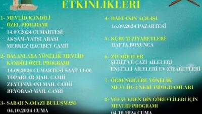 KÖYCEĞİZ’DE MEVLİD-İ NEBİ VE CAMİLER VE DİN GÖREVLİLERİ HAFTASI BİR