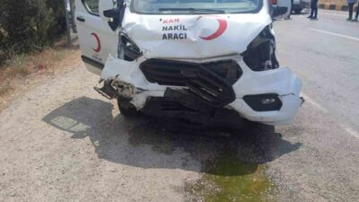 MUĞLA'NIN MENTEŞE İLÇESİNDE KIZILAY’A AİT KAN NAKİL ARACI İLE BİR