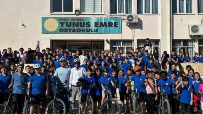 KÖYCEĞİZ YUNUS EMRE ORTAOKULU ÖĞRENCİLERİ GÜVENLİ BİSİKLET SÜRMEYİ ÖĞRENDİ