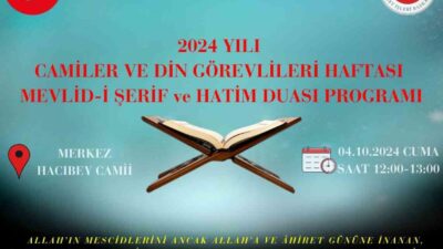 KÖYCEĞİZ’DE CAMİLER VE DİN GÖREVLİLERİ HAFTASI NEDENİYLE MEVLİD PROGRAMI