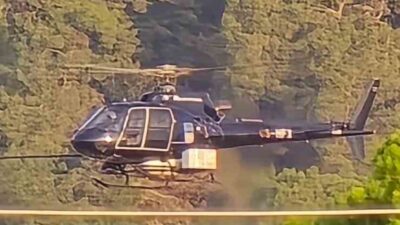 MUĞLA'NIN MARMARİS İLÇESİNDE SABAH SAATLERİNDE HAVADA BİR HELİKOPTERİN YÜKSEK GERİLİM