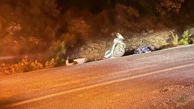 MUĞLA'NIN MİLAS İLÇESİNDE HAKİMİYETİNİ KAYBETTİĞİ MOTOSİKLETİN ŞARAMPOLE YUVARLANMASI SONUCU MEYDANA