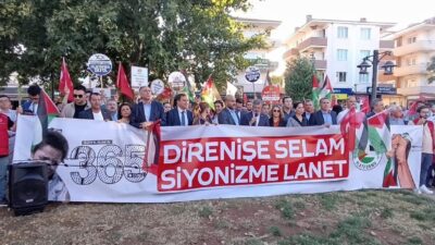 MUĞLA'DA "DİRENİŞİN SİMGESİ GAZZE" YÜRÜYÜŞÜ GERÇEKLEŞTİRİLDİ