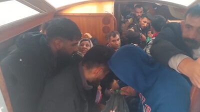 MUĞLA’NIN BODRUM İLÇESİNDE 30’U ÇOCUK 57 GÖÇMEN YAKALANDI.