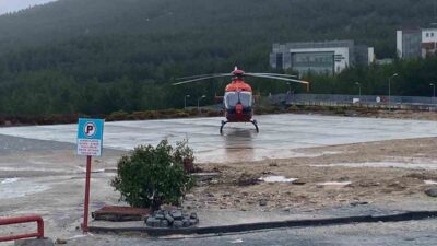 DÜŞEN AMBULANS HELİKOPTERİN HAVALANDIĞI O ANLAR ORTAYA ÇIKTI