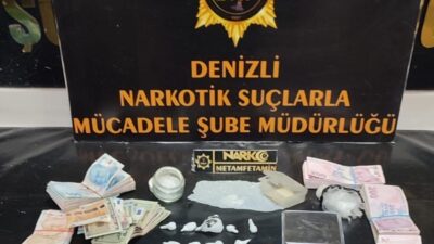 DENİZLİ’DE NARKOTİK TİMLERİ ZEHİR TACİRLERİNE YÖNELİK DÜZENLENDİĞİ OPERASYONDA ÇOK SAYIDA