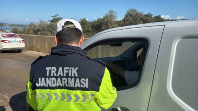 Muğla’nın Bodrum ilçesinde jandarma ekiplerince yapılan 1 saatlik denetimde kural