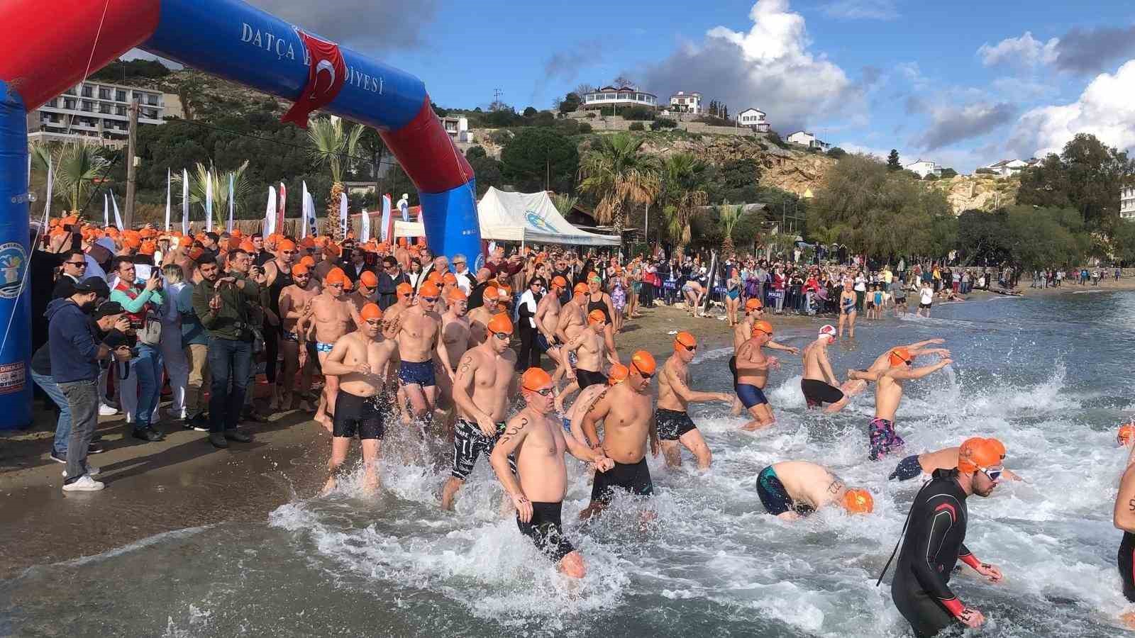 Datça’da 19. Açık Kış Yüzme Maratonu sonlandı