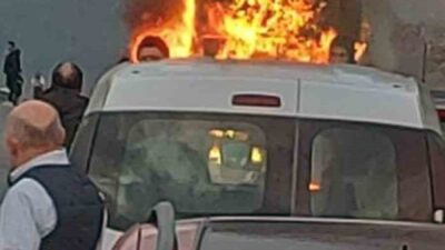 Muğla’da hareket halindeki otobüs motor bölümünde başlayan yangın sonrası yol