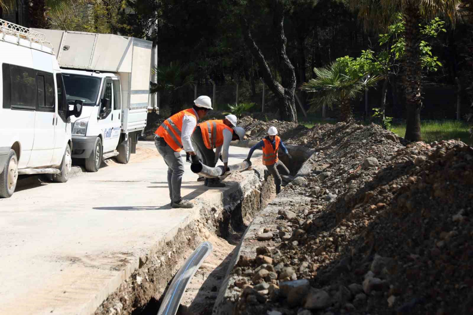 Aksaz’da içme suyu ve yangın hatları yenileniyor Muğla Büyükşehir Belediyesi’ne bağlı