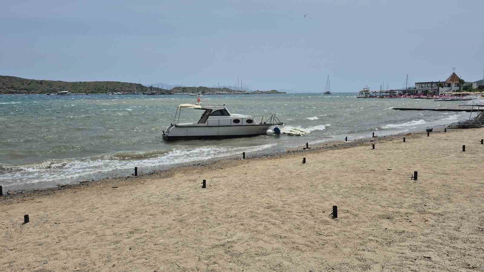 Bodrum’u fırtına vurdu Muğla’nın Bodrum ilçesinde etkili