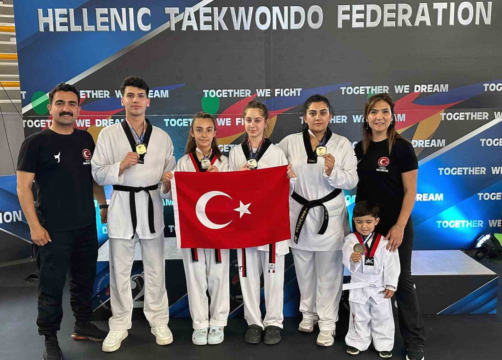 Muğlalı Tekvandocuların Yunanistan’da madalya gururu Yunanistan’ın Xanthi (İskeçe) kentinde