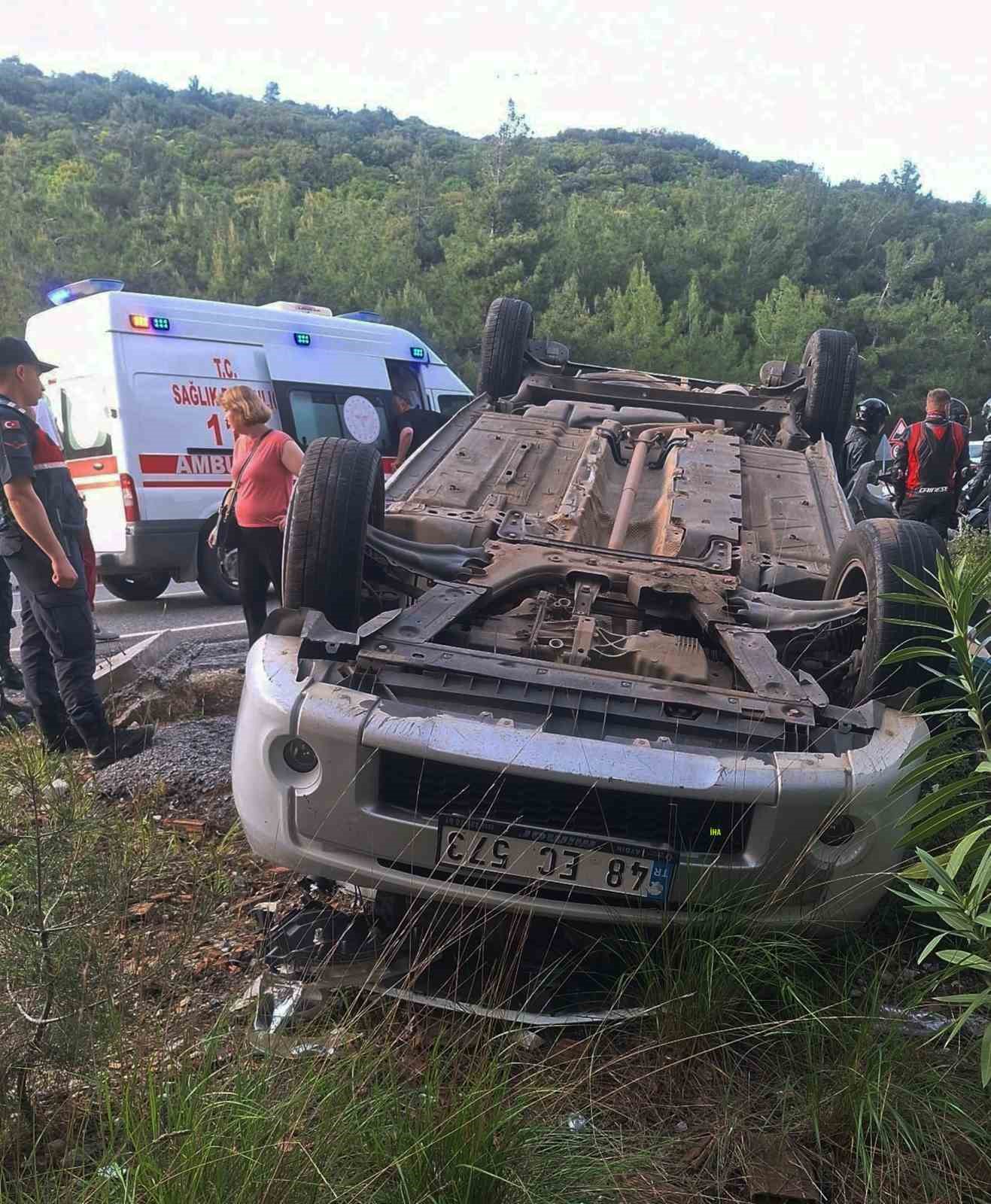 Sakar rampasında kaza Muğla-Antalya karayolu Sakartepe rampasında