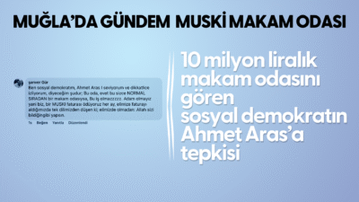 Muğla halkı MUSKİ Makam odasına tepki gösterdi