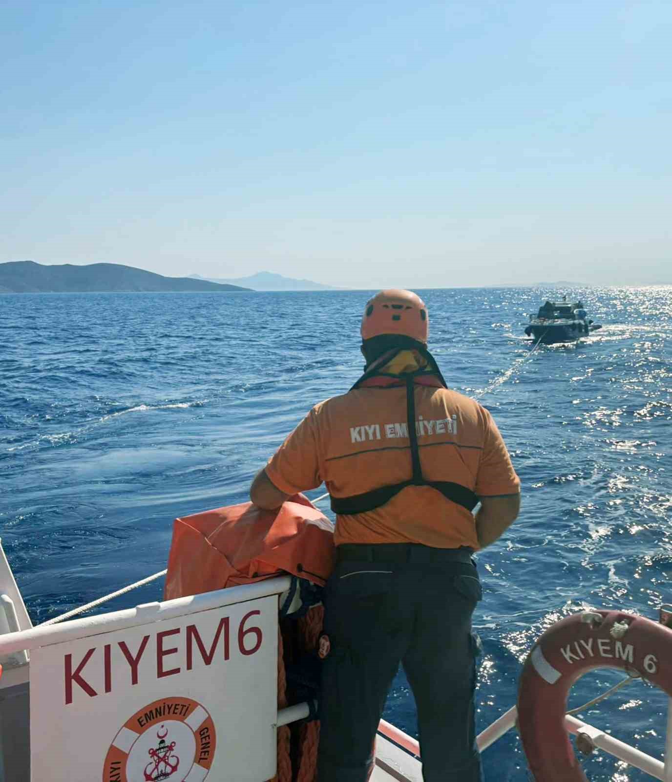 Datça açıklarında sürüklenen tekne kurtarıldı Muğla’nın Datça ilçesi açıklarında