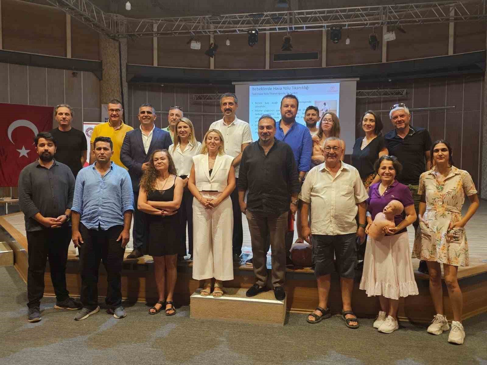 Bodrum’da görev yapan gazeteciler,