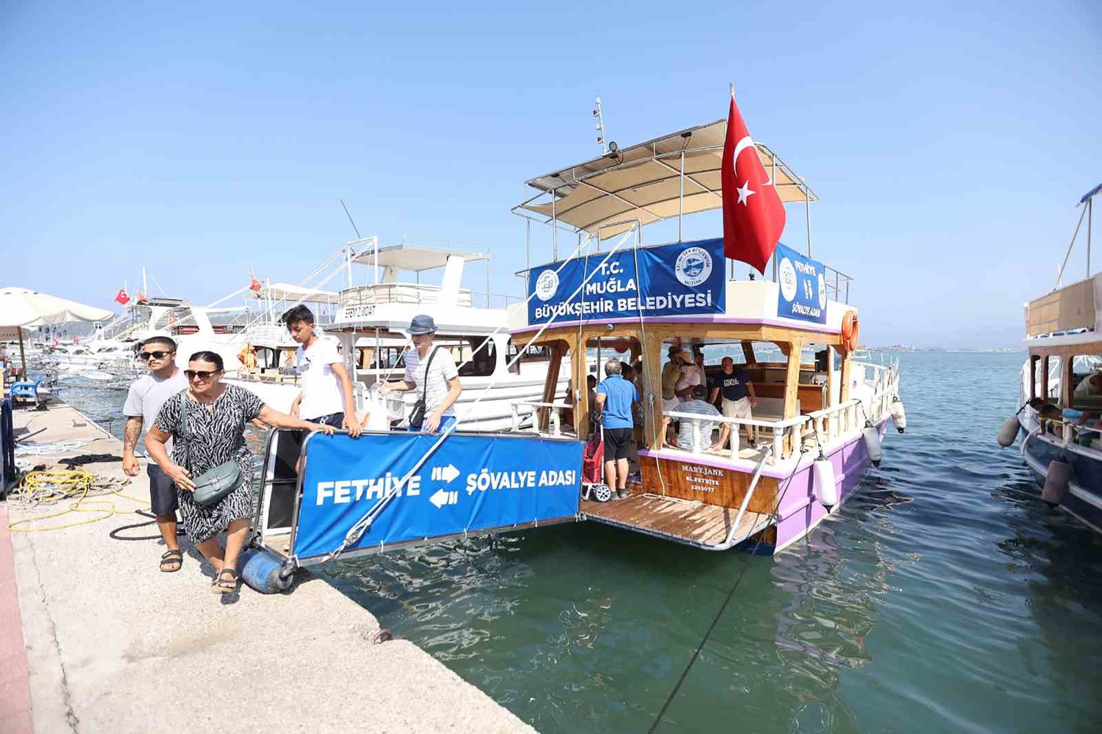 Fethiye-Şövalye Adası yolcu motoru seferleri başladı Muğla Büyükşehir Belediyesi, Fethiye’ye