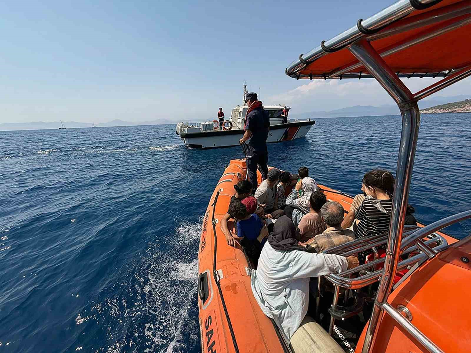Fethiye’de 37 düzensiz göçmen kurtarıldı Muğla’nın Fethiye ilçesinde karadan