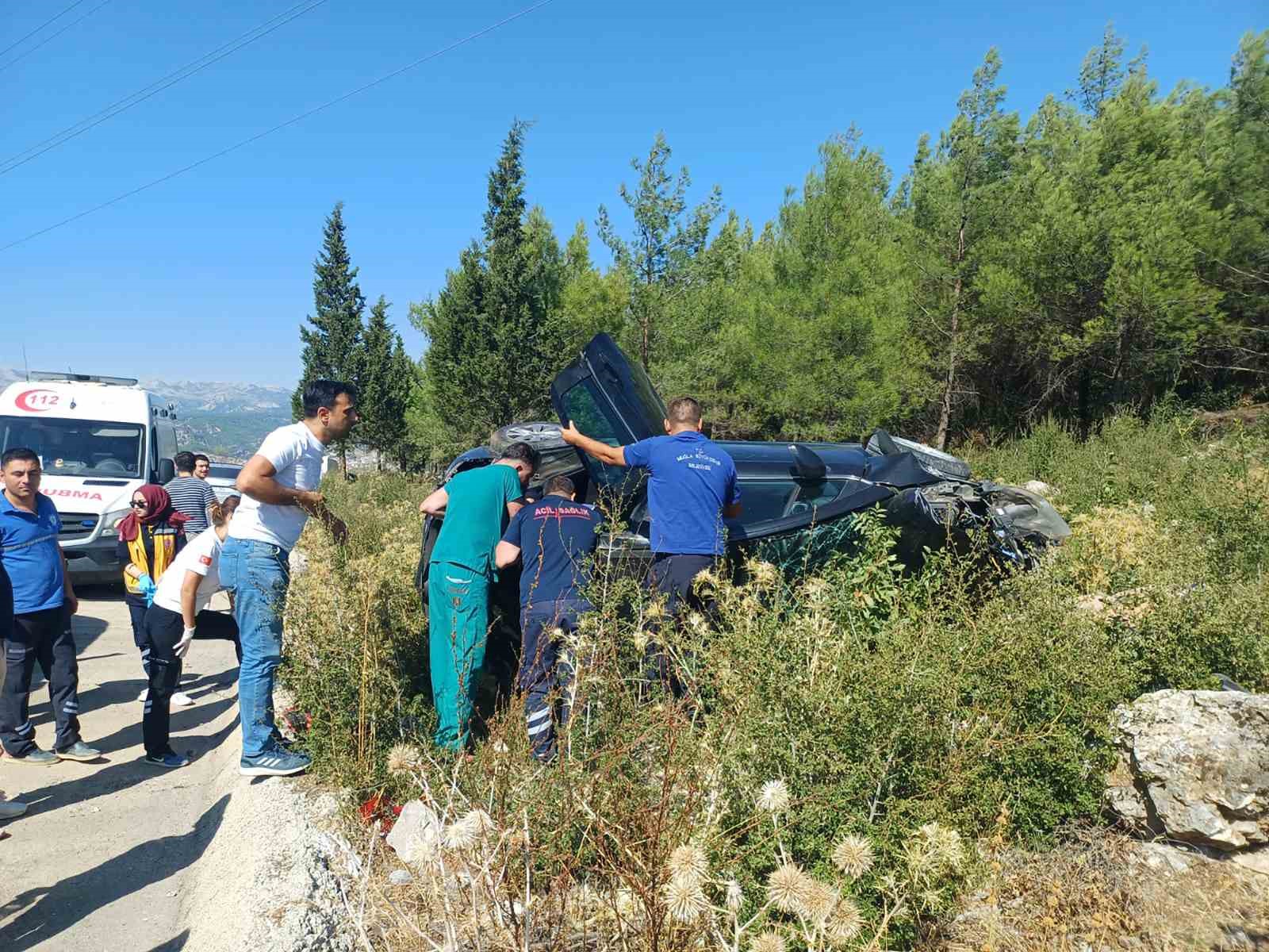Muğla’nın Menteşe ilçesinde takla