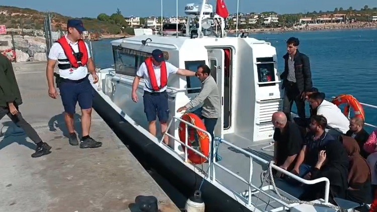 19 düzensiz göçmen kurtarıldı Muğla’nın Bodrum ilçesi açıklarında