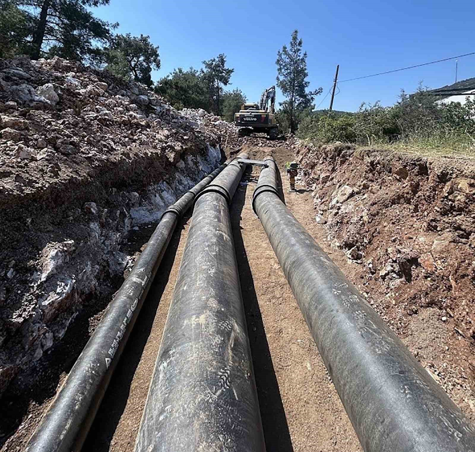 21,5 kilometre arızalı isale hattının 8.5 kilometresi tamamlandı Muğla Büyükşehir Belediyesi MUSKİ