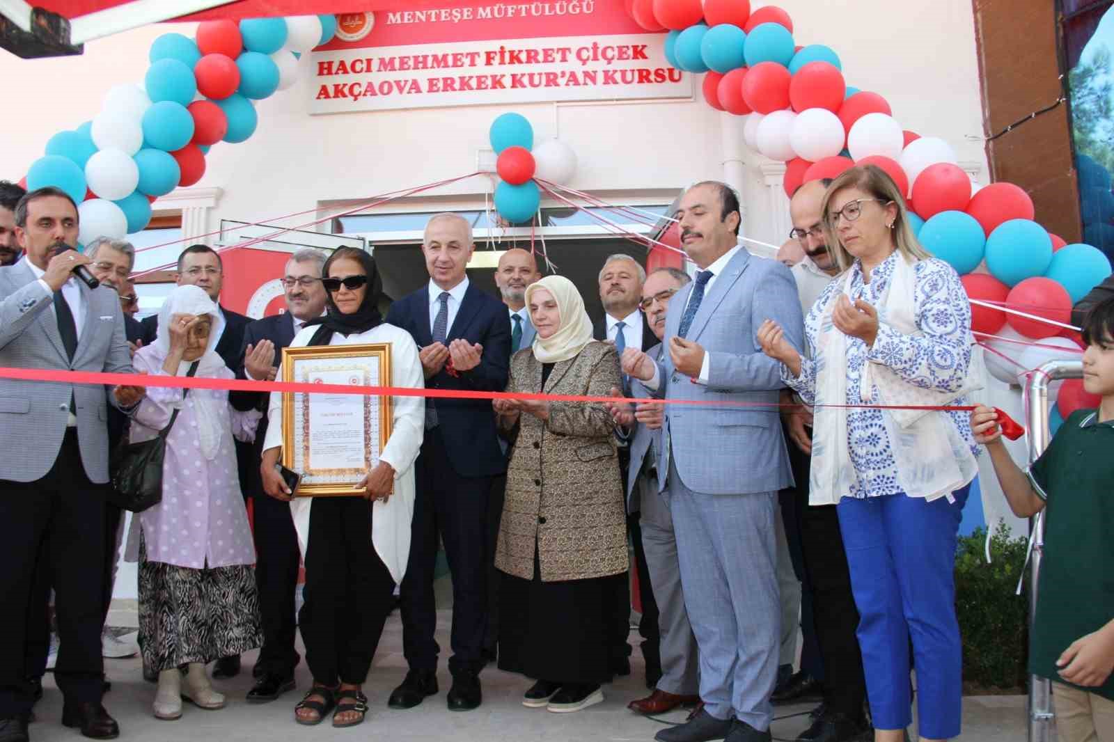 Akçaova Kur’an Kursu hizmete başladı Muğla’nın Menteşe ilçesi Akçaova