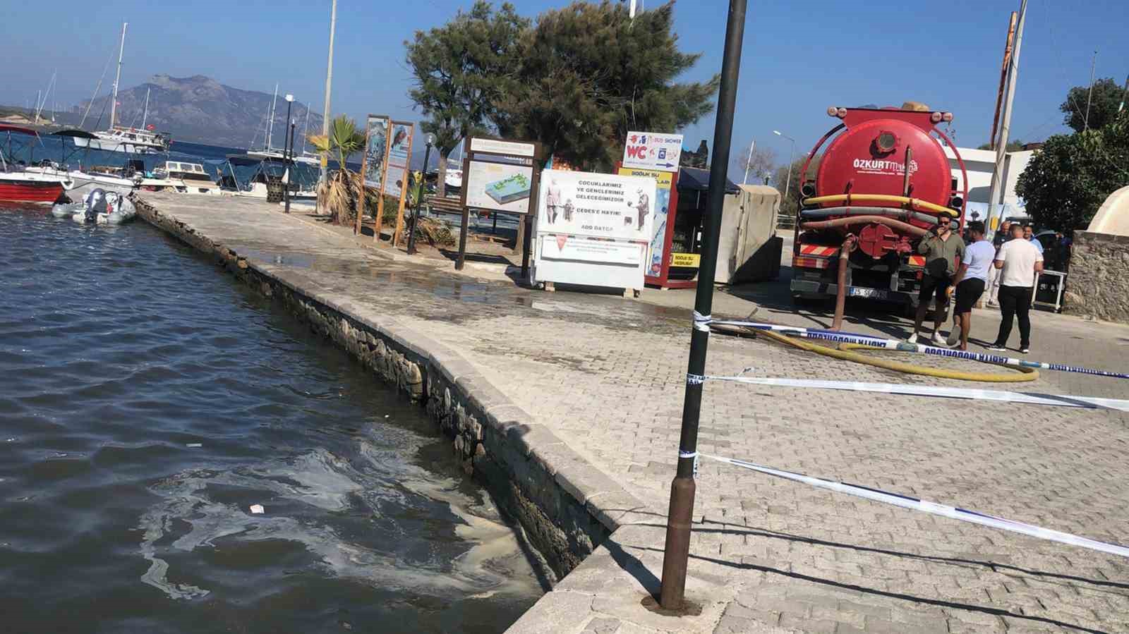 Muğla’nın Datça ilçesinde kanalizasyon hattına atılan bebek bezi, ıslak mendil