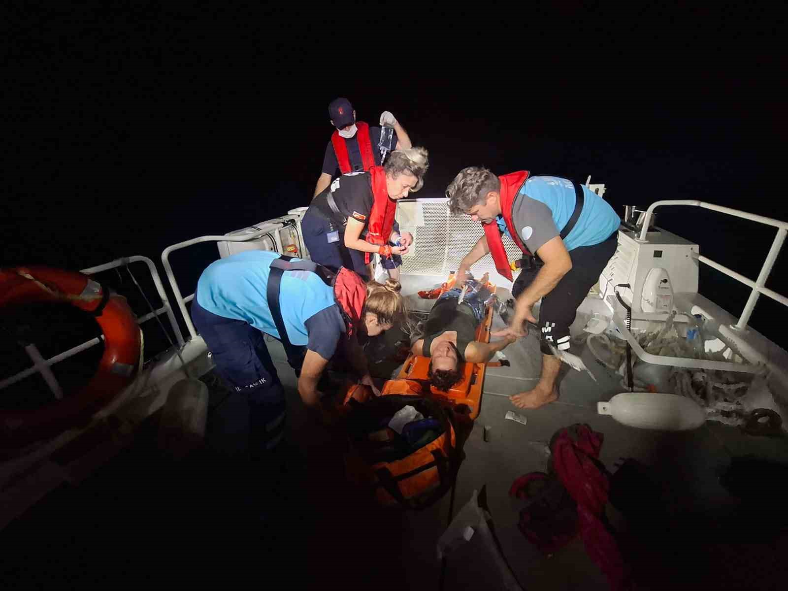Fethiye’de teknede yaralanan vatandaşa tıbbi tahliye Muğla’nın Fethiye ilçesi açıklarında
