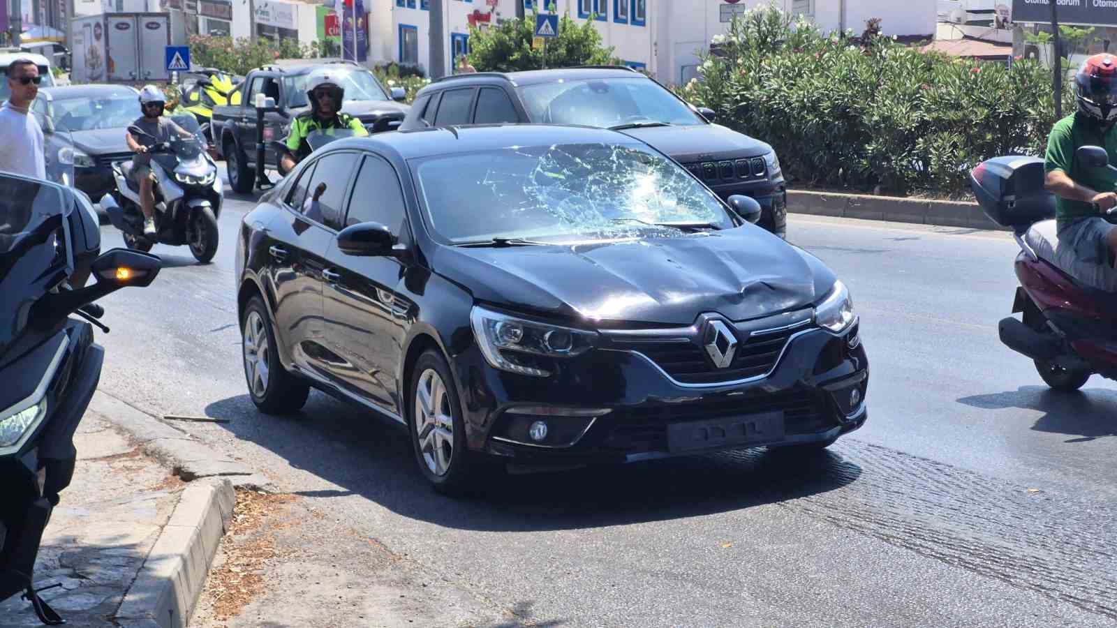 Muğla’nın Bodrum ilçesinde otomobilin