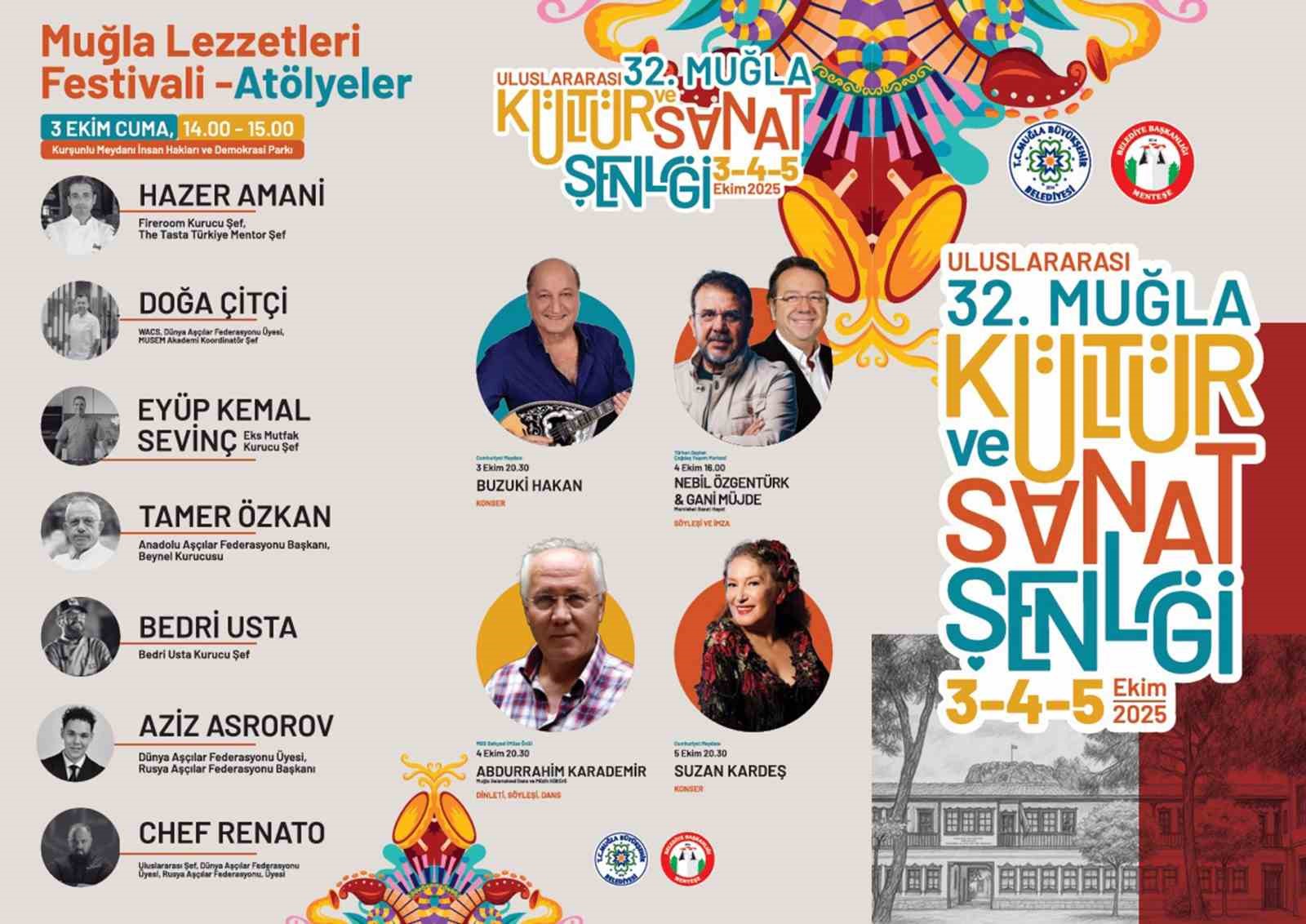 Uluslararası 32’nci Muğla Kültür ve Sanat Şenliği başlıyor Muğla Büyükşehir Belediyesi ve Menteşe Belediyesi iş birliğinde bu yıl