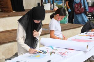 Muğla’nın Fethiye ilçesinde, İsrail’in Gazze’ye yönelik saldırılarını protesto etmek ve