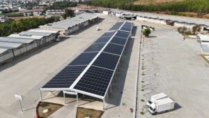MUĞLA, (DHA)-MUĞLA Büyükşehir Belediyesi'nin, Fethiye Karaçulha Hali'nin çatısına kurduğu güneş