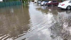 Muğla’nın Köyceğiz ilçesinde etkili olan sağanak yağış sonrasında sokaklar göle