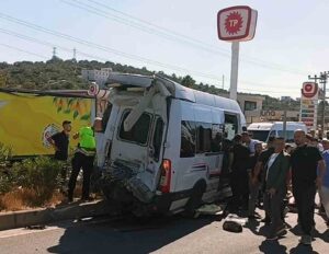 Milas-Bodrum karayolu Meşelik mevki akaryakıt istasyonu önünde Tuncer Işık yönetimindeki