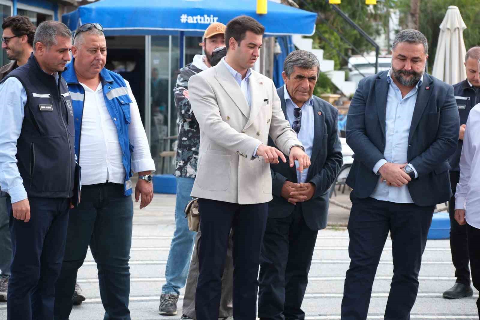 Bodrum Belediye Başkanı Tamer Mandalinci, Yalıkavak Mahallesi Plaj Caddesi’nde başlatılan