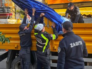 Bodrum Belediyesi Zabıta Müdürlüğü, ilçe merkezinde kaldırımları ve cep otoparklarını