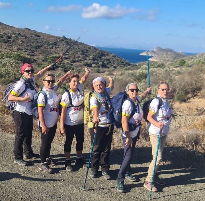 Muğla’nın Datça ilçesinde başlayan doğa yürüyüşü Knidos Antik Kenti’nde tamamlandı.
