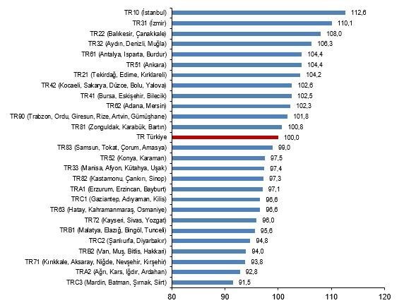 Türkiye İstatistik Kurumu (TÜİK) tarafından açıklanan 2024 yılı Bölgesel Satınalma