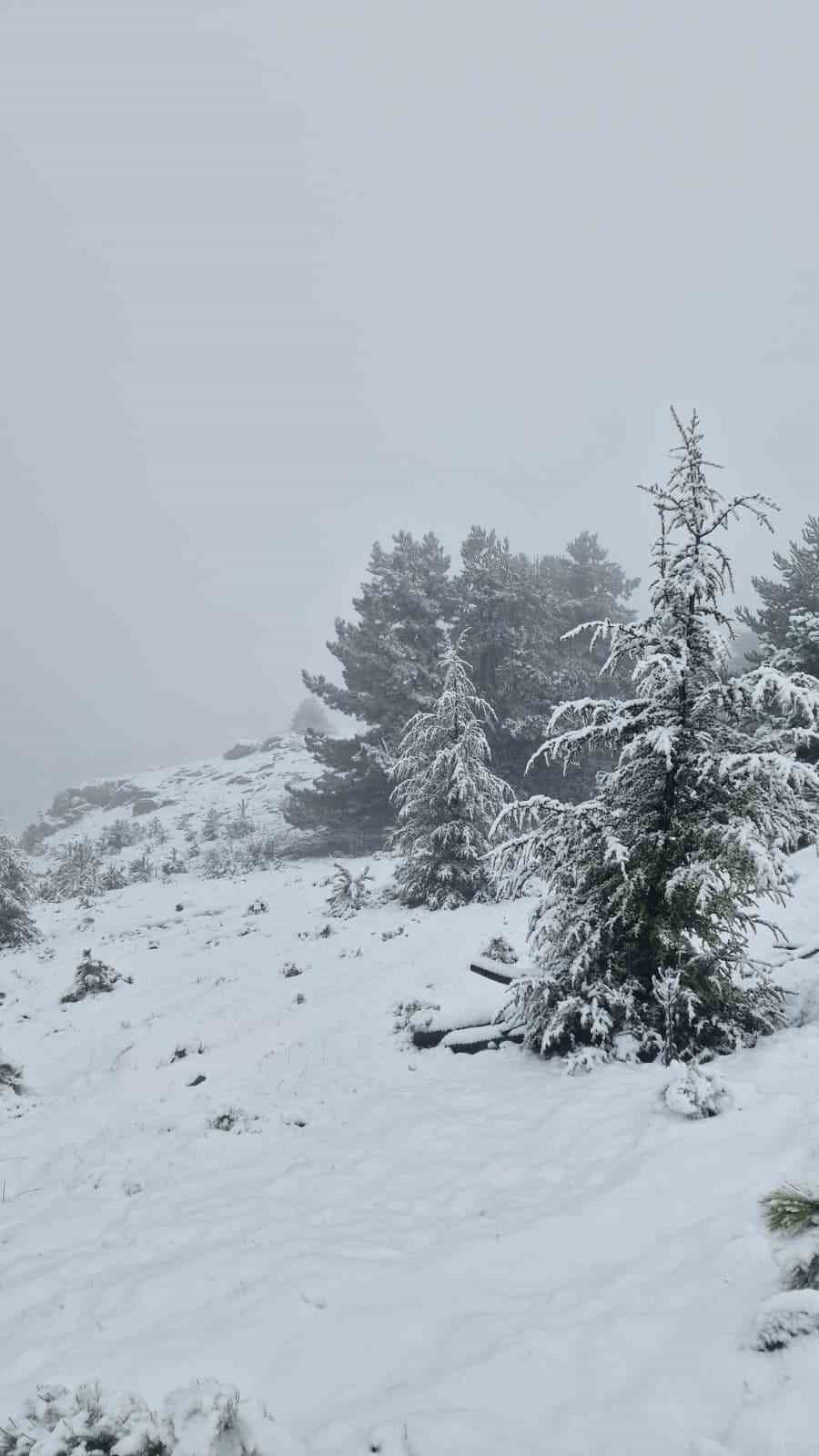 Muğla genelinde etkili olan yağışlı hava, yüksek kesimlerde yerini kar