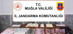 Muğla İl Jandarma Komutanlığı ekipleri tarafından düzenlenen ‘Tefecilik’ operasyonunda yüklü