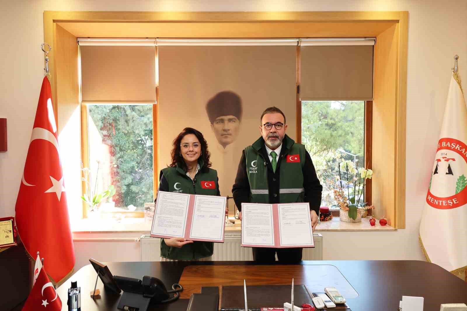 Menteşe Belediyesi ile Türkiye Yeşilay Cemiyeti Muğla Şubesi arasında tütün,