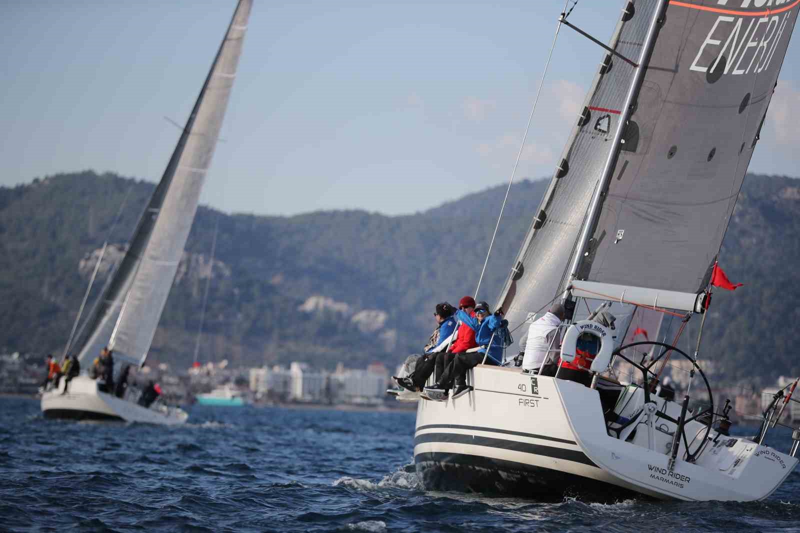 Muğla’nın Marmaris ilçesinde kış yelken yarışlarının en büyüğü olarak belirtilen