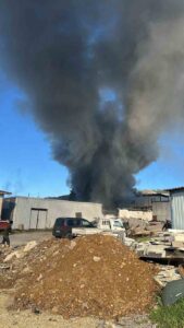 Muğla’nın Bodrum ilçesinde işçilerin barındığı konteynerde çıkan yangın paniğe neden